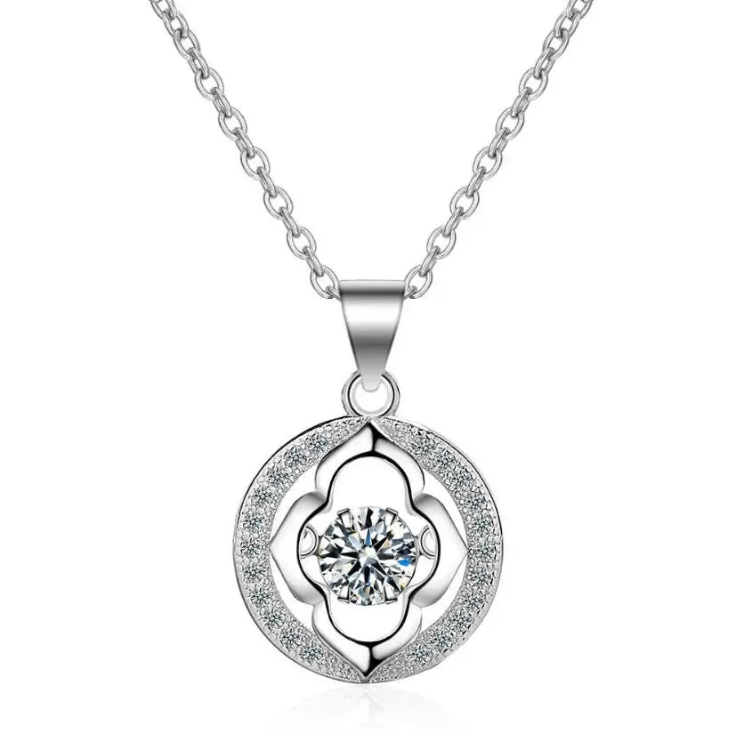 💎 Éclat d’Eau – Women’s Sterling Silver Moissanite Pendant Necklace