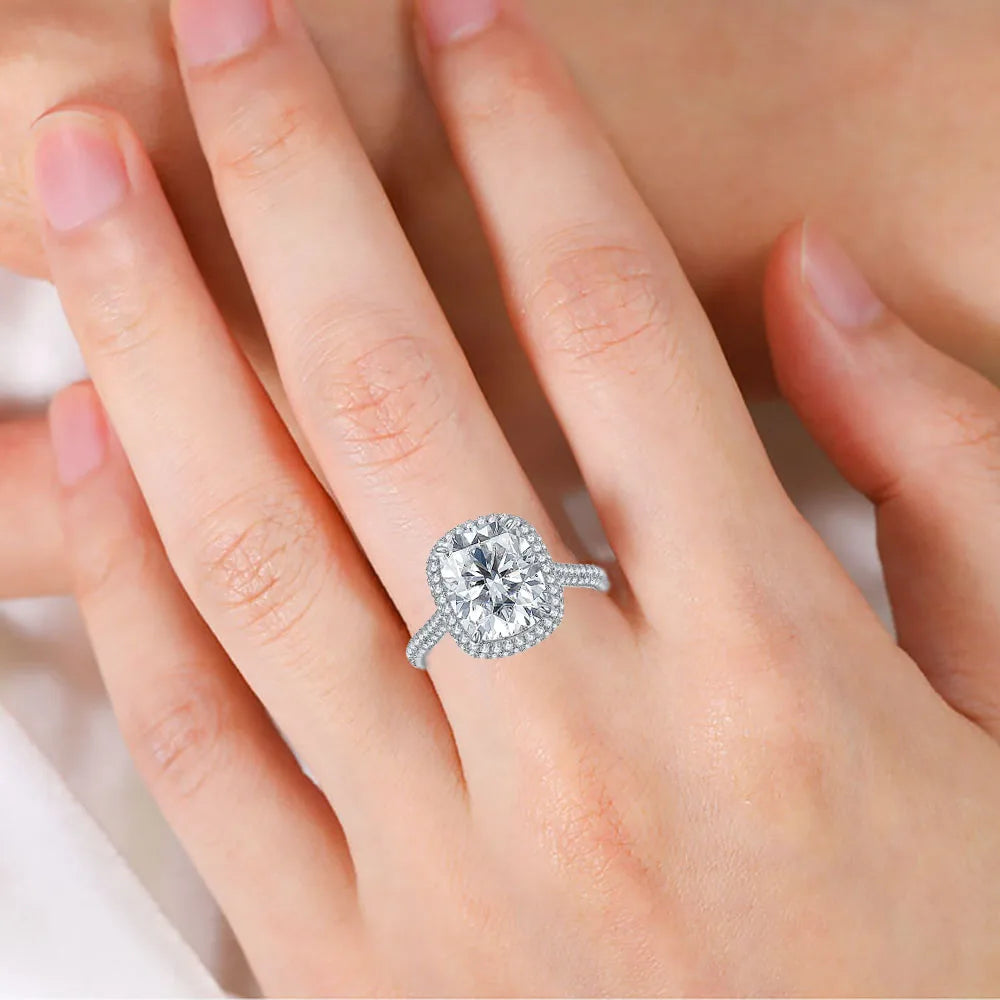 Opulent Glow 5ct Moissanite Ring | Luxury S925 Silver Jewelry