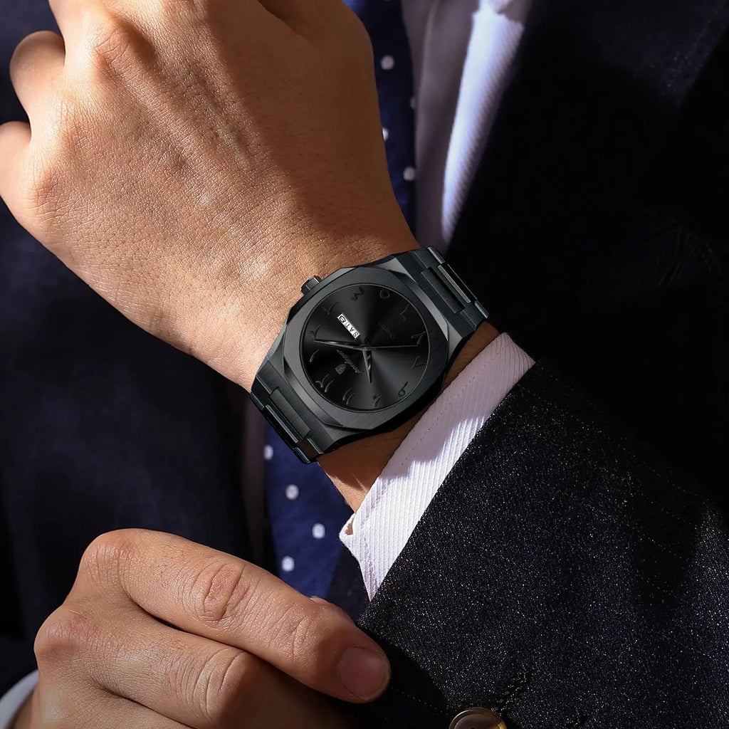 Military Watch For Men Waterproof Luxury Calendar Wristwatch Quartz Stainless Steel