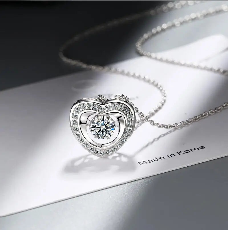 💎 Éclat d’Eau – Women’s Sterling Silver Moissanite Pendant Necklace