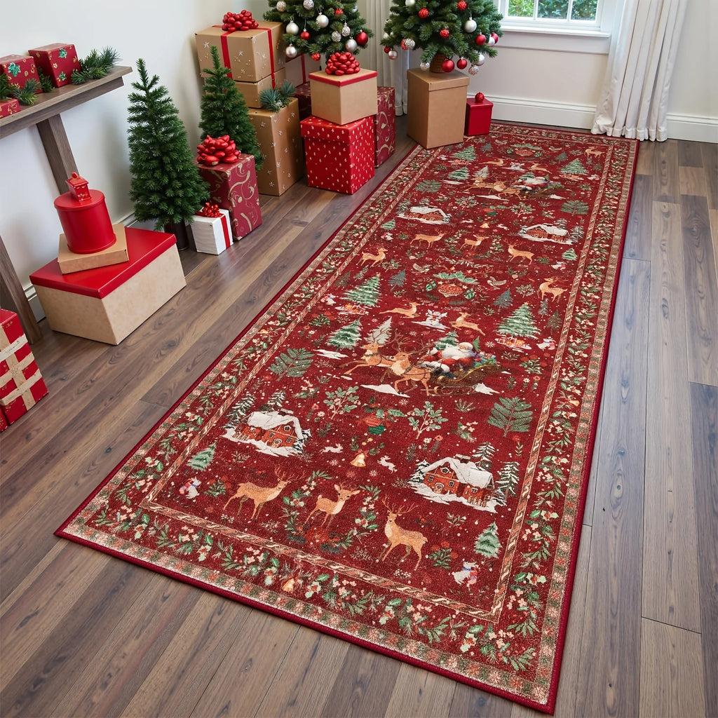 🎄 SantaStep™ – Cozy Christmas Tree Carpet Runner