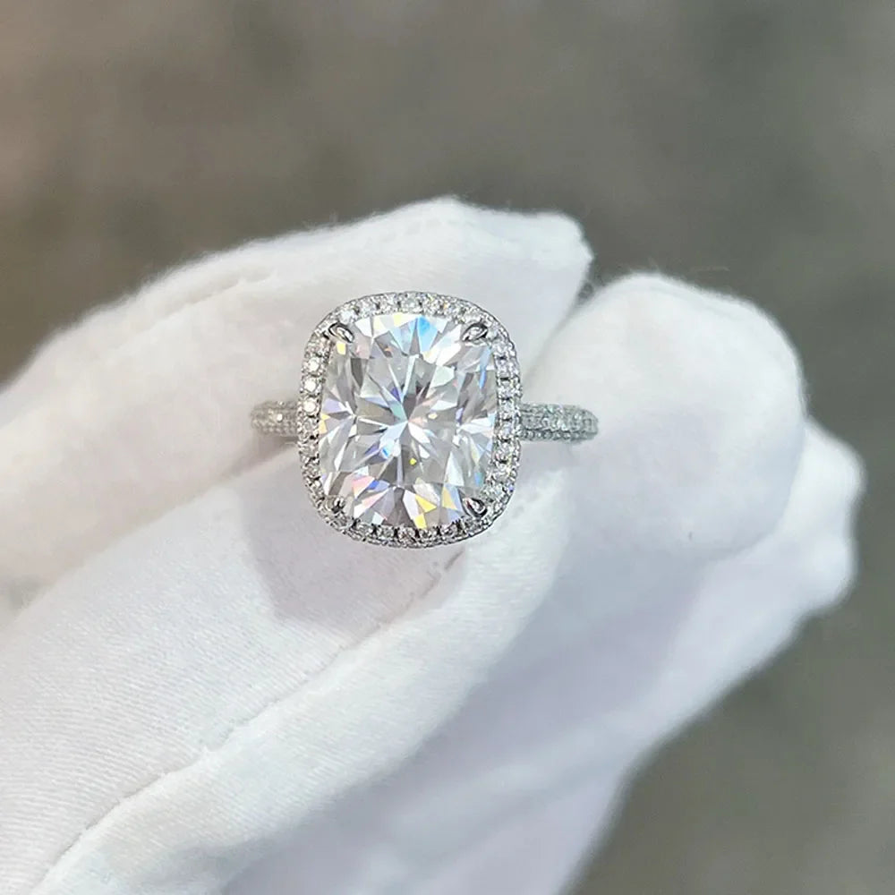 Opulent Glow 5ct Moissanite Ring | Luxury S925 Silver Jewelry