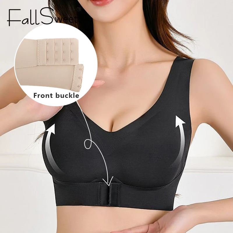 AlignLift™ – Front-Close Posture Bra with Cross-Back Support