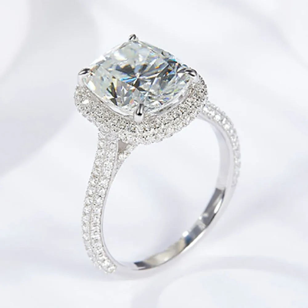 Opulent Glow 5ct Moissanite Ring | Luxury S925 Silver Jewelry