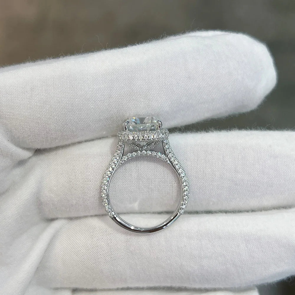 Opulent Glow 5ct Moissanite Ring | Luxury S925 Silver Jewelry