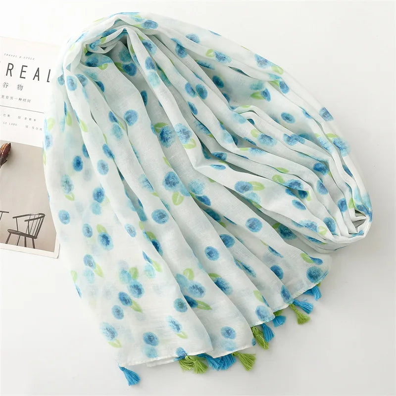 🧣 Bohemian Luxe Voile Scarf – Elegant Tasselled Wrap for Women