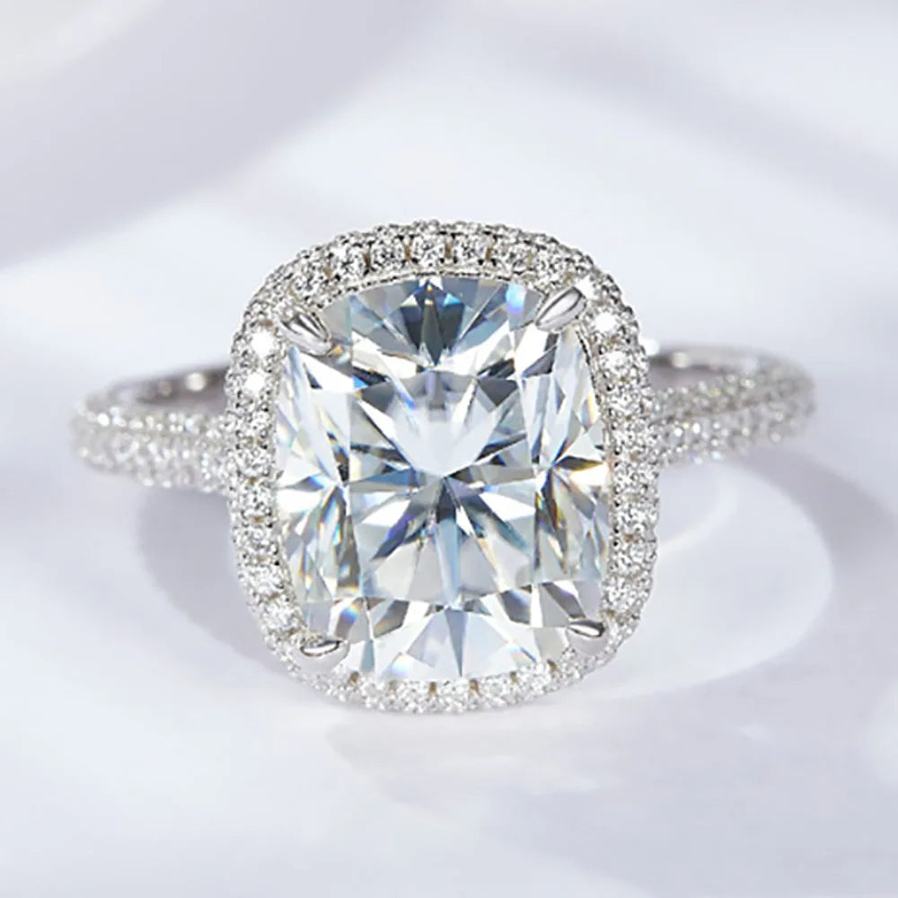 Opulent Glow 5ct Moissanite Ring | Luxury S925 Silver Jewelry