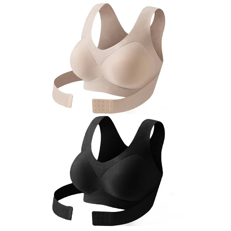 AlignLift™ – Front-Close Posture Bra with Cross-Back Support