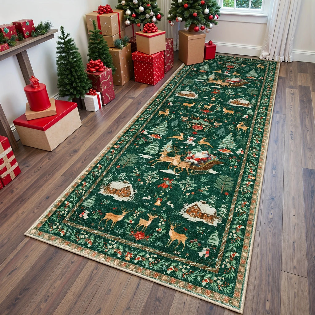 🎄 SantaStep™ – Cozy Christmas Tree Carpet Runner