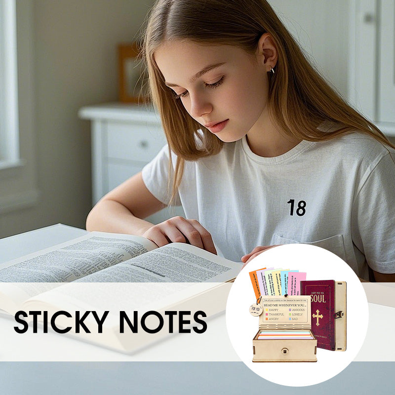 📖 Daily Bible Verse Wooden Scripture Box – 150 Inspirational Cards for Faith & Reflection